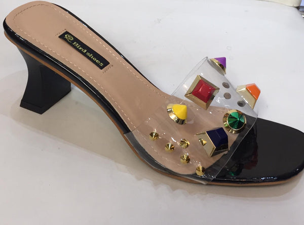 Black Square Heels
