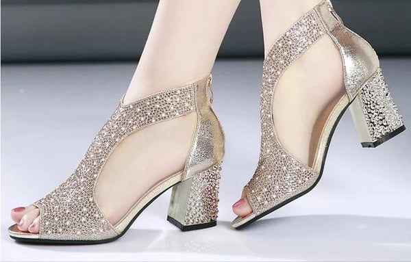 Silver High Heels